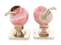 Sixteen Gucci Silver Mounted Hardstone Place Card Holders