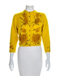 Four Helen Bond Carruthers Embroidered Cardigans, 1950s No size label