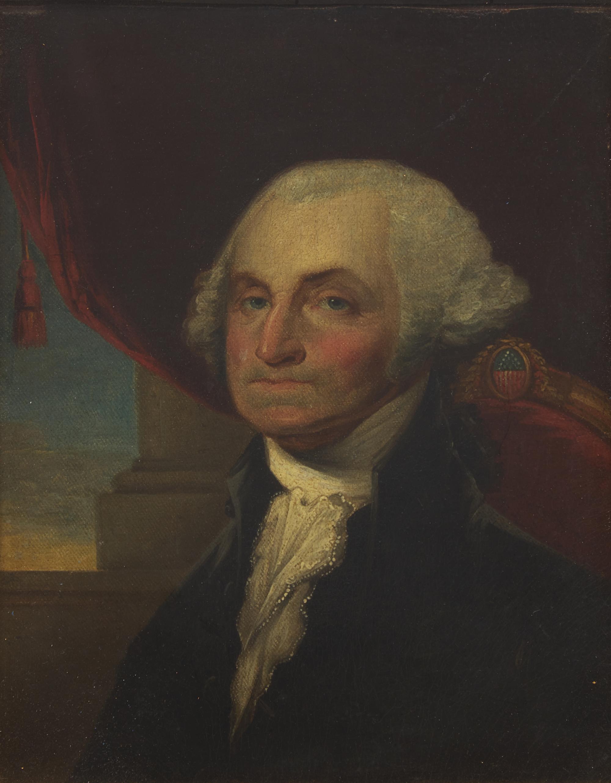 American School 19th Century, A Pair of Presidential Portraits: George Washington (1732-1799) and John Adams (1735-1826)