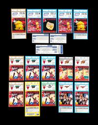 A Collection of 18 Chicago Bulls Michael Jordan Last Dance Era 1997-98 Regular Season and Playoff Tickets and Stubs,
