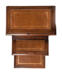 A Set of English Mahogany Bed Steps