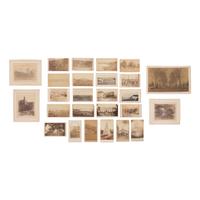[Civil War] Group of 29 Carte de Visites and Cabinet Cards of Forts, Military Headquarters, Cemeteries, and Landmarks.