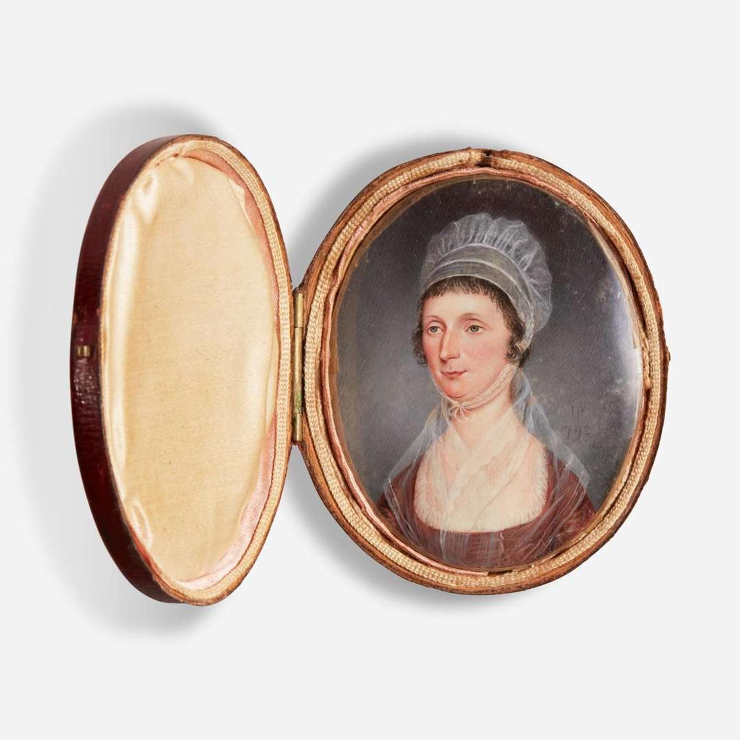 James Peale (1749-1831) Portrait Miniature of a Lady, dated "1792"