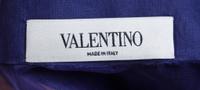 A Valentino Purple Silk Blouse and Black Skirt Set, Blouse size 6.