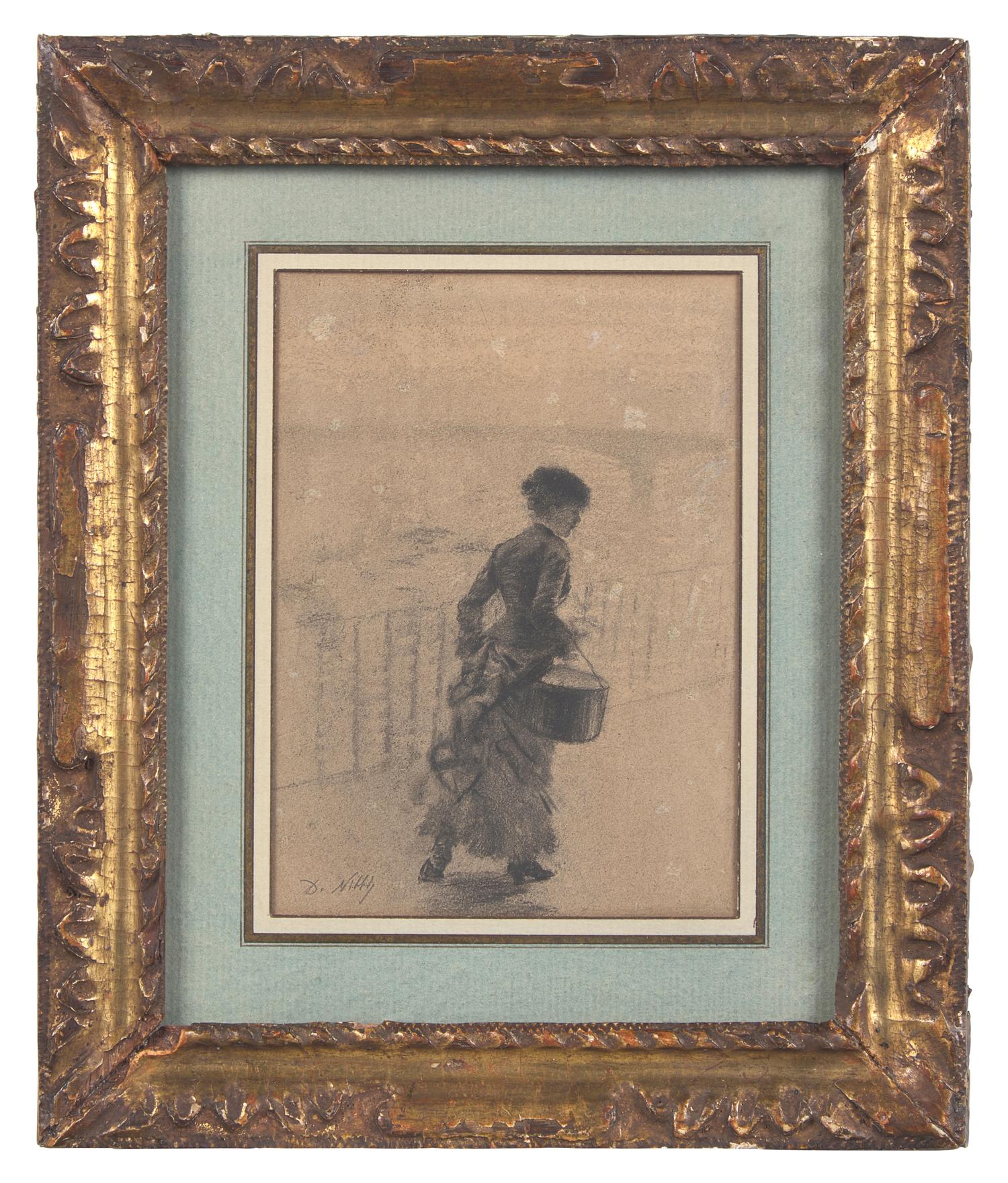 Woman walking on the Quai