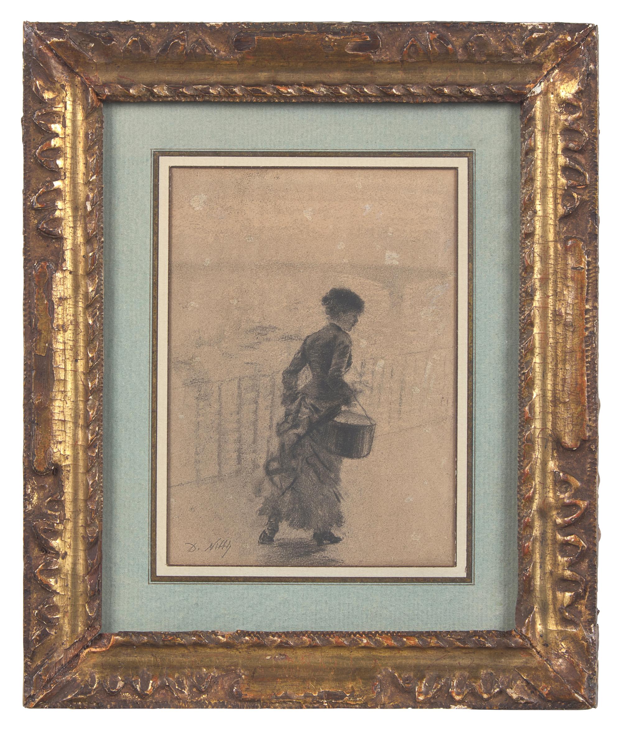 Woman walking on the Quai