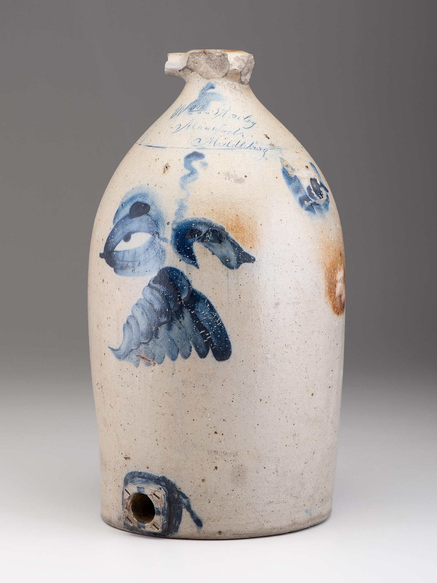 A William Rowley Cobalt Decorated Stoneware Cooler