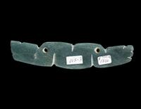 A Costa Rican JadeTwo-Head Bar Pendant