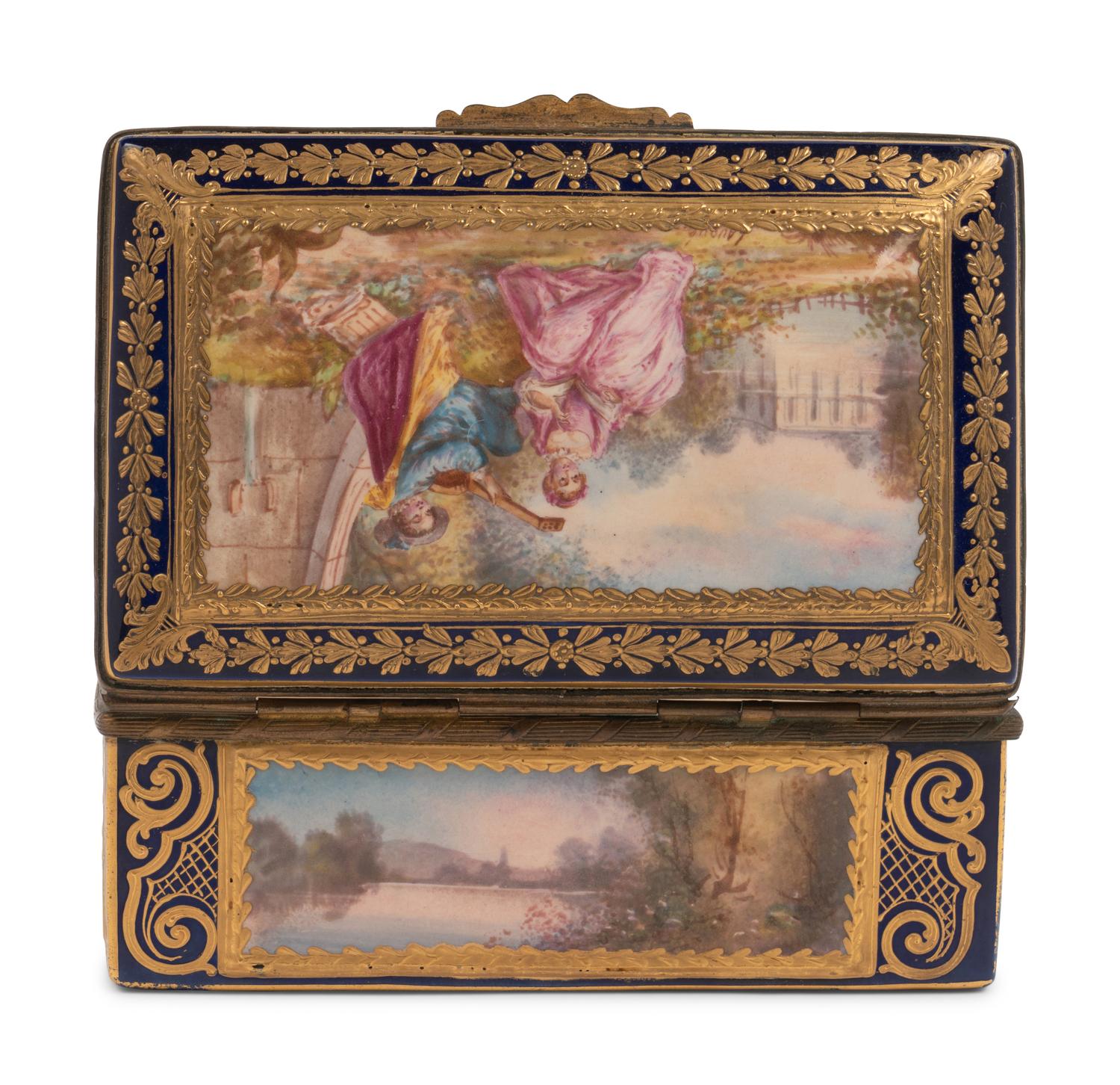 A Sèvres Style Porcelain Table Casket