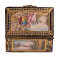 A Sèvres Style Porcelain Table Casket