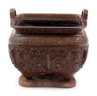 A Large Bronze Incense Burner