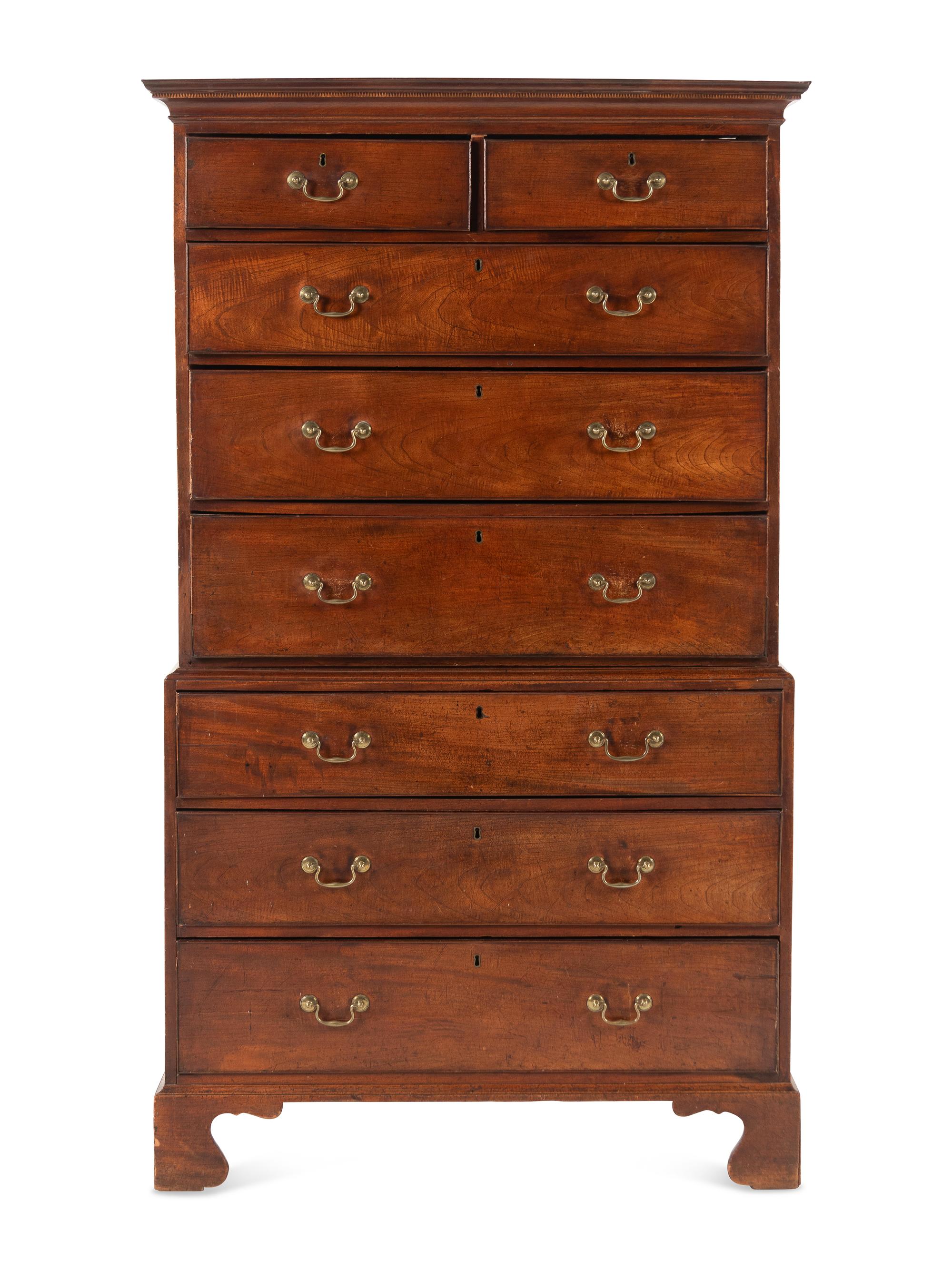 A George III Mahogany Chest-on-Chest