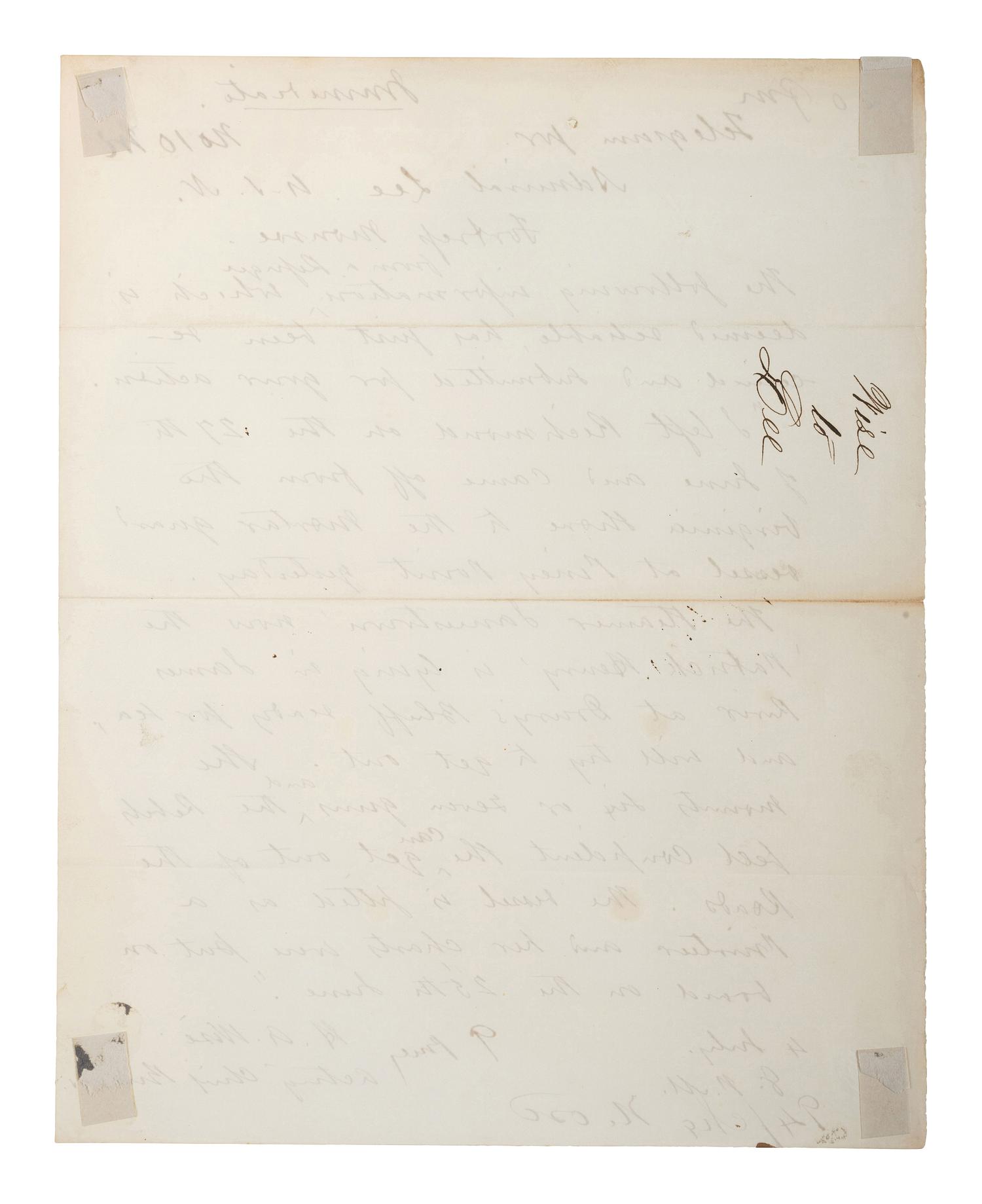 [CIVIL WAR - US NAVY]. LEE, Samuel Phillips (1812-1897). A group of 7 documents related to Rear Admiral Samuel P. Lee, incl. Vicksburg content and preparations for the Battle of Nashville.