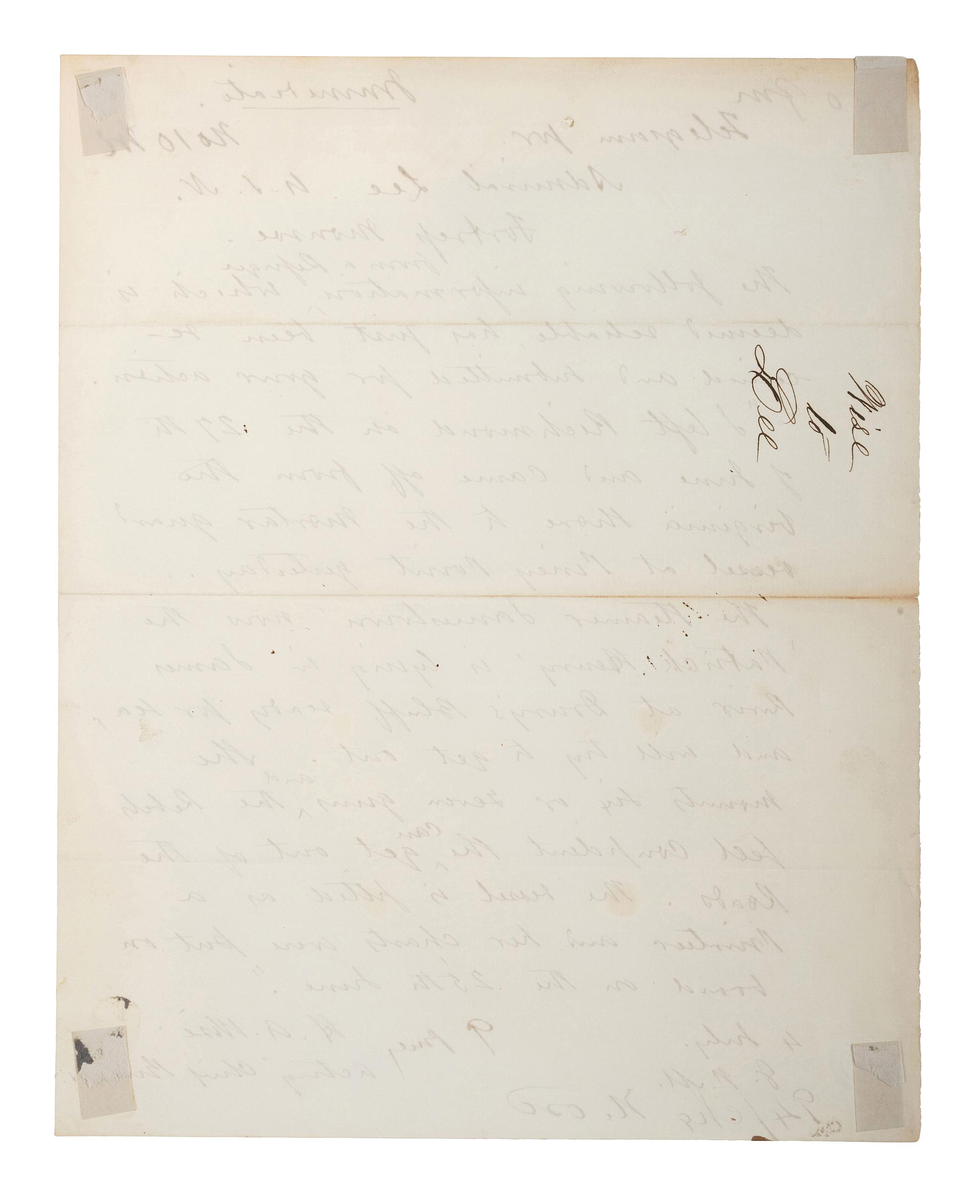 [CIVIL WAR - US NAVY]. LEE, Samuel Phillips (1812-1897). A group of 7 documents related to Rear Admiral Samuel P. Lee, incl. Vicksburg content and preparations for the Battle of Nashville.