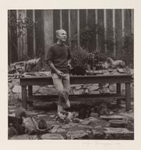 Edward Weston, Photographer, with His Cats