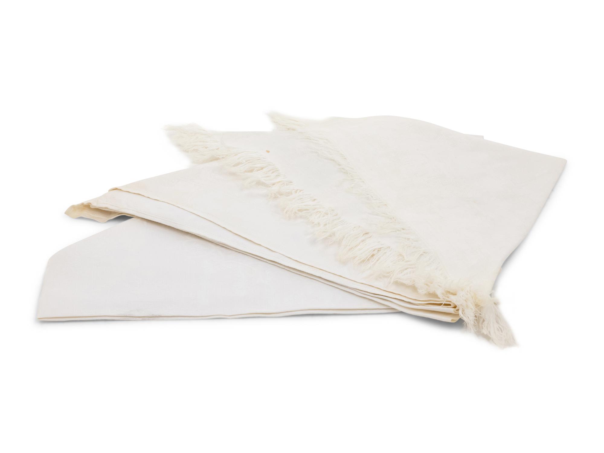 Four Russian Imperial Damask Napkins