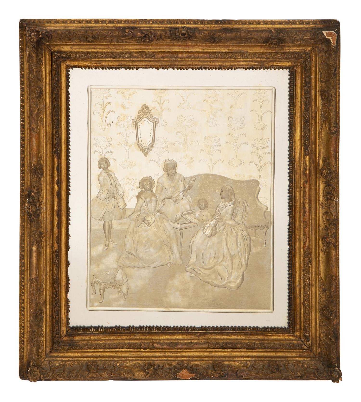 A Pair of Venetian Etched Glass Mirrors