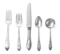 An American Silver Flatware Service, Dominick & Haff, New York, NY, Martha Washington pattern, comprising: 6 luncheon knives 6 luncheon