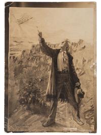 [WILD WEST SHOWS]. CRAWFORD, John. W. "Captain Jack" (1847-1917). A group of 2 inscribed items, including book and portrait.