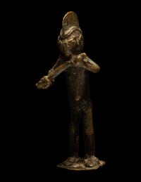 A Baule Bronze Standing Figure