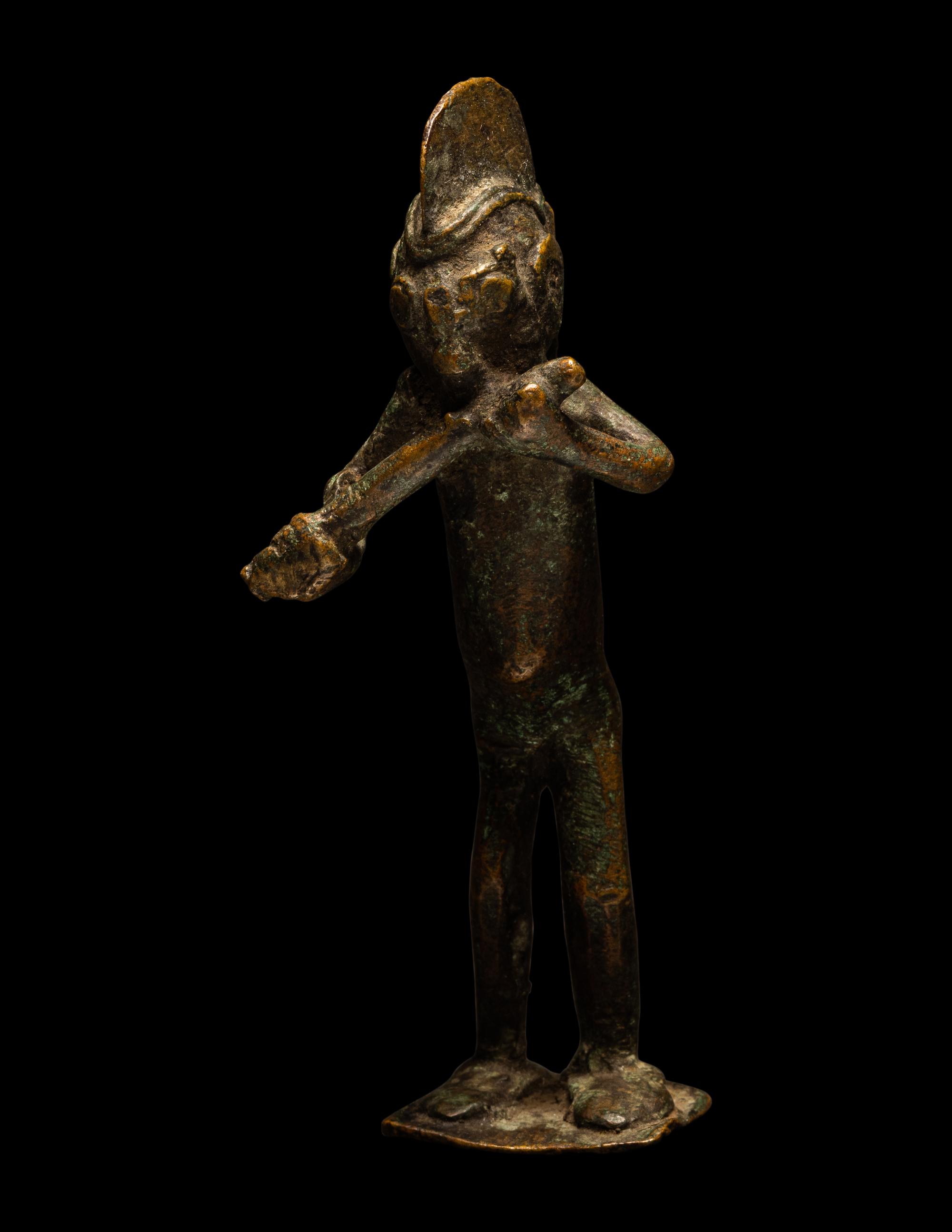 A Baule Bronze Standing Figure