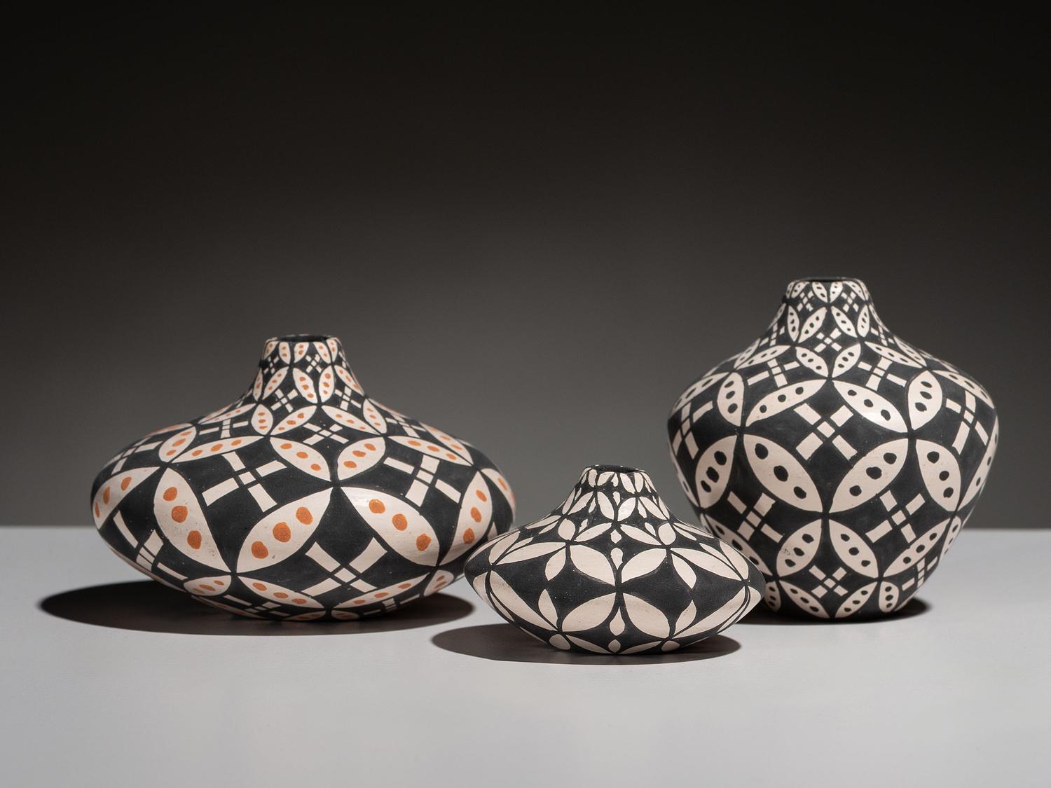 Miniature "Op-Art" Pottery