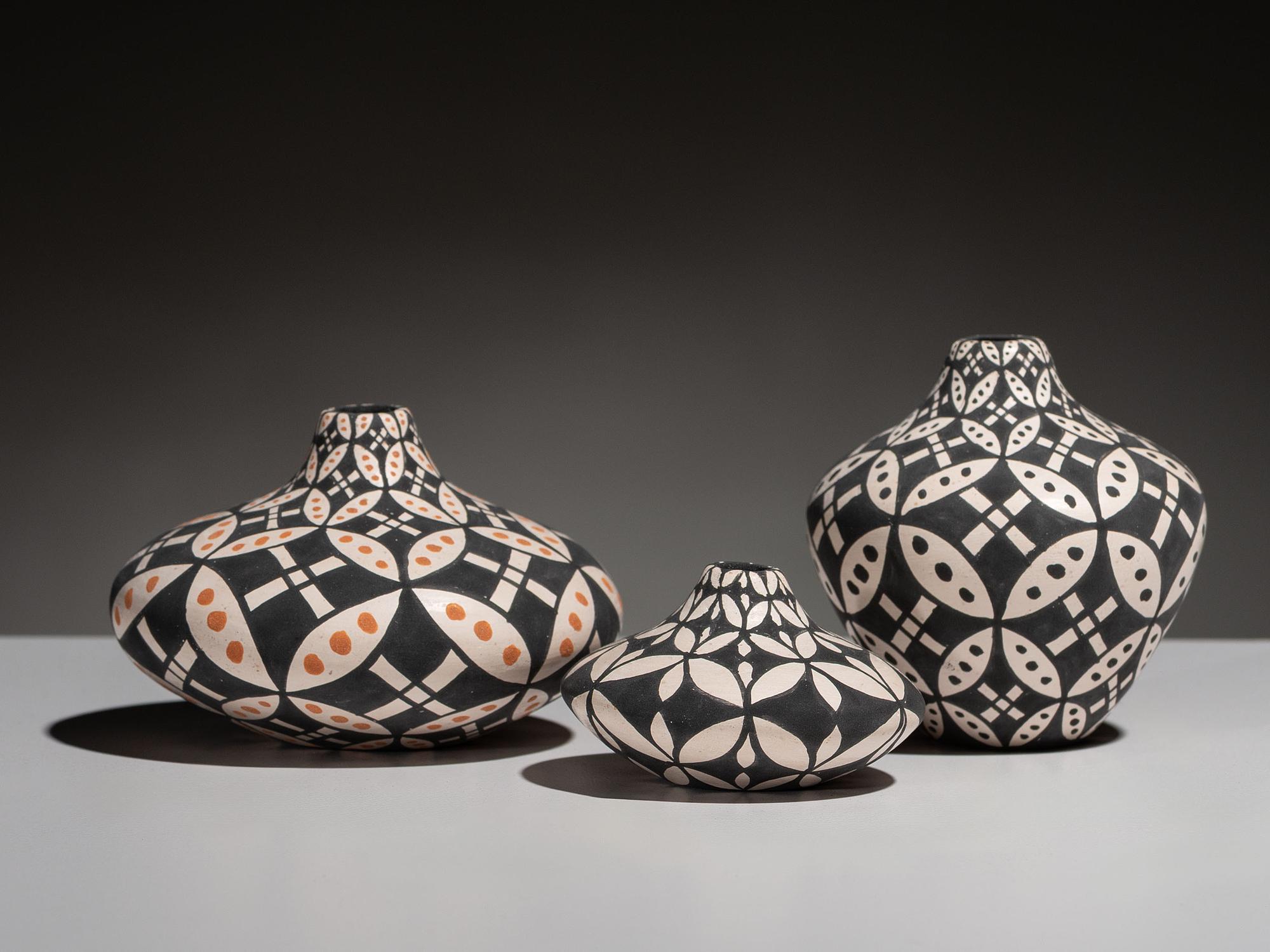 Miniature "Op-Art" Pottery