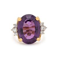 AMETHYST AND DIAMOND RING