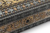 A French Brass and Pewter Inlaid Box