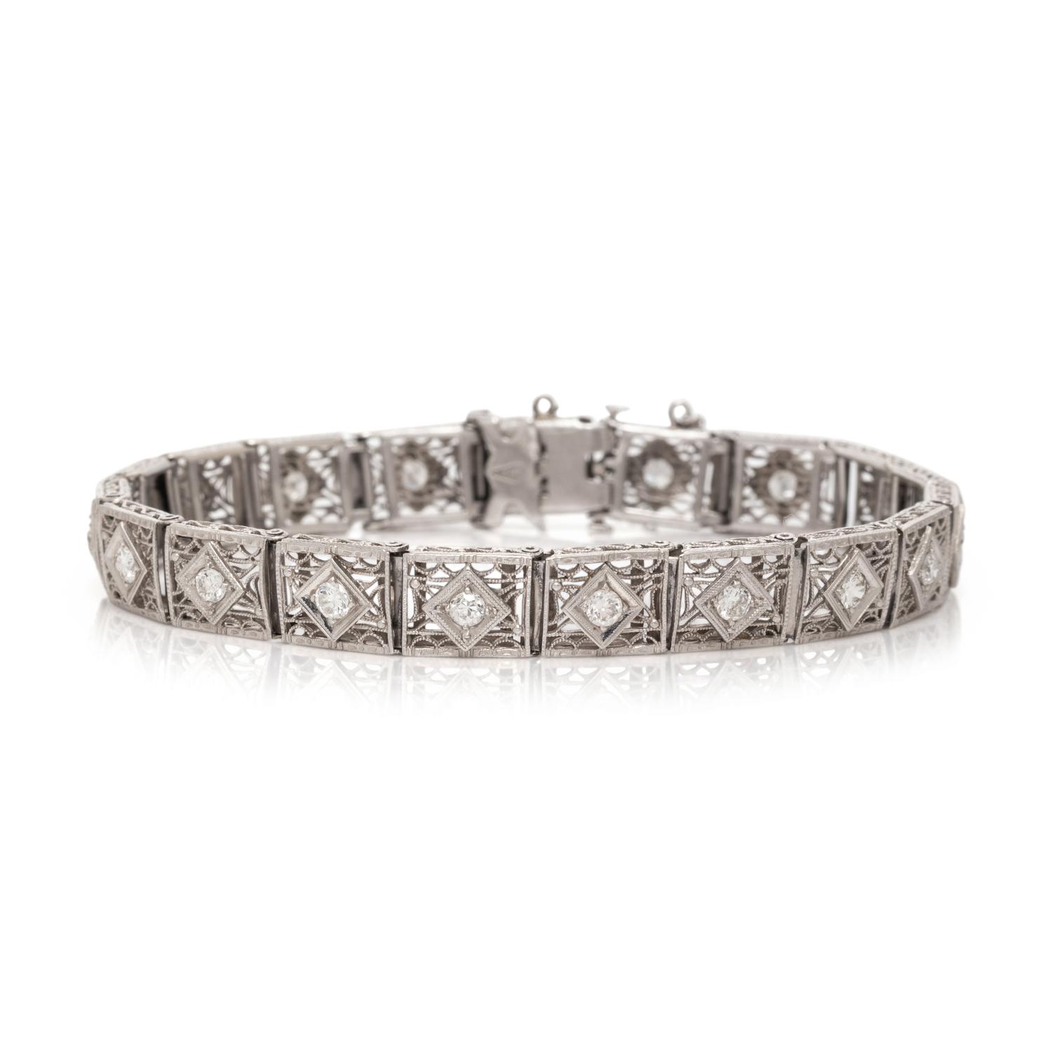 WHITE GOLD AND DIAMOND BRACELET