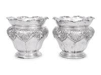 A Pair of Edwardian Silver Jardinieres