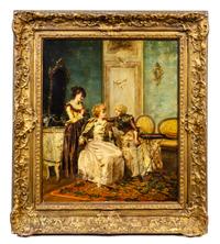 Francesco Brunery, (Italian, 1849-1926), Three Young Women