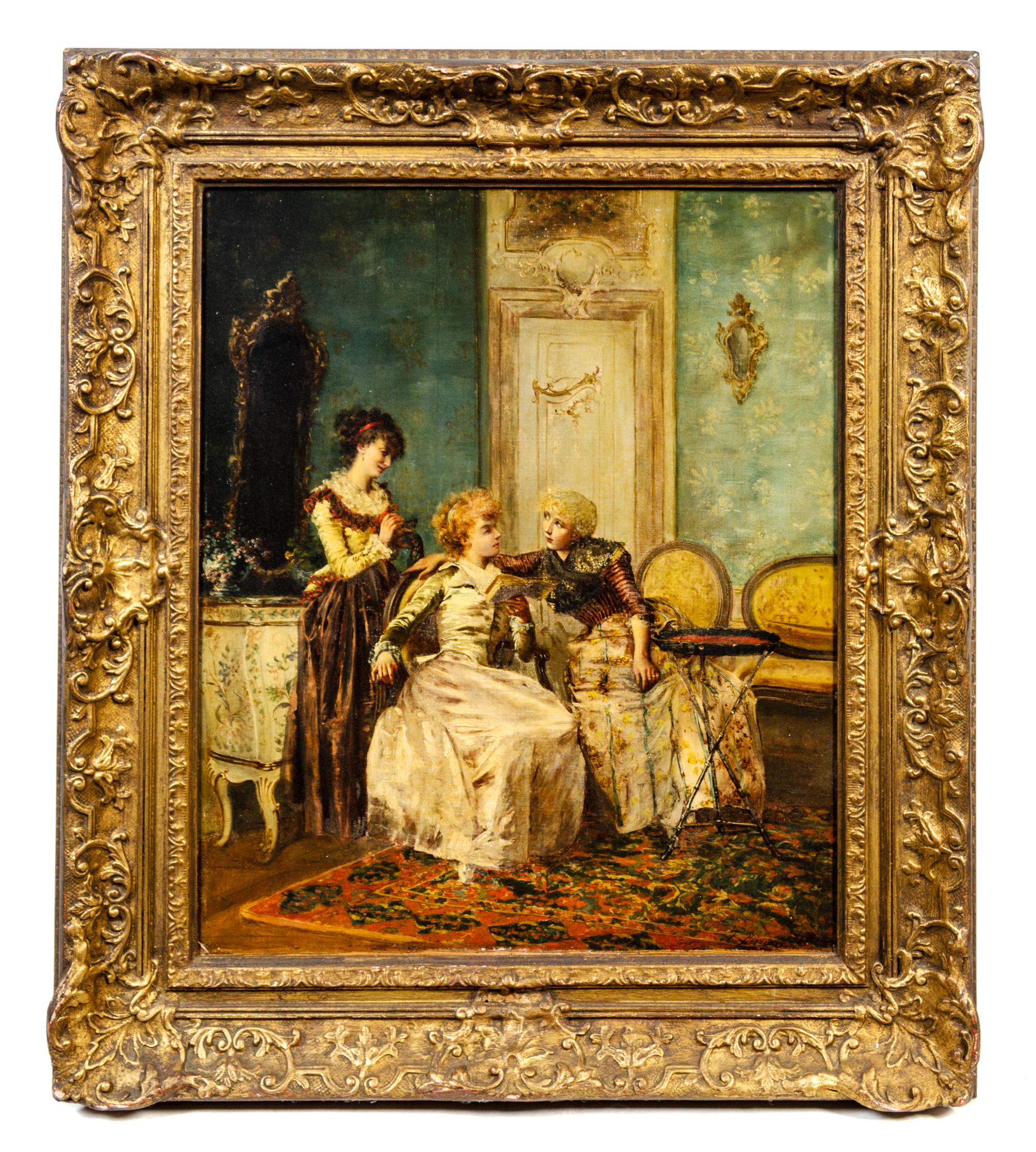 Francesco Brunery, (Italian, 1849-1926), Three Young Women