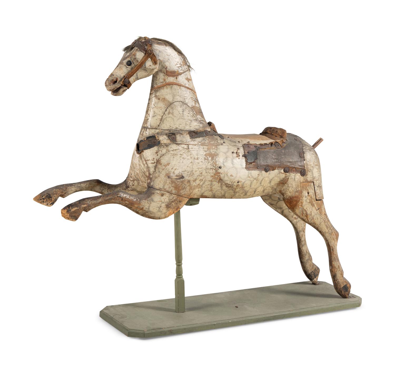 A Carved and Painted Wood Carousel Horse