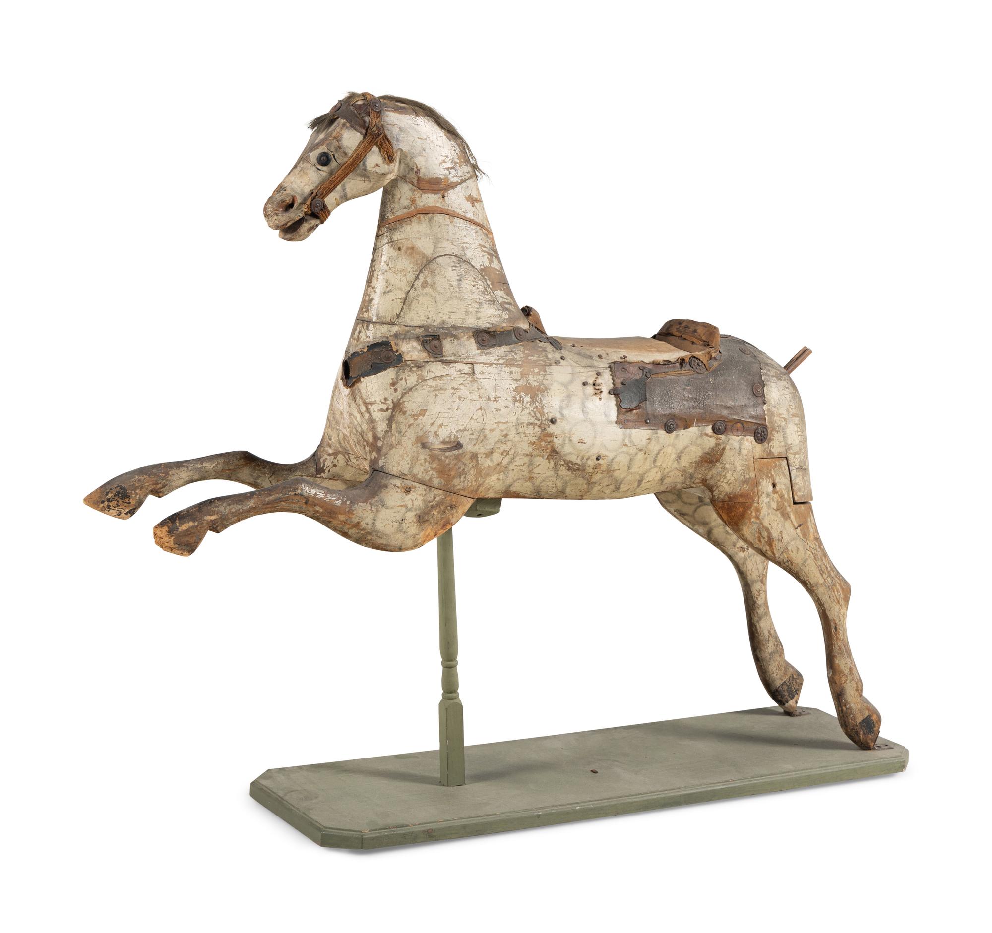 A Carved and Painted Wood Carousel Horse