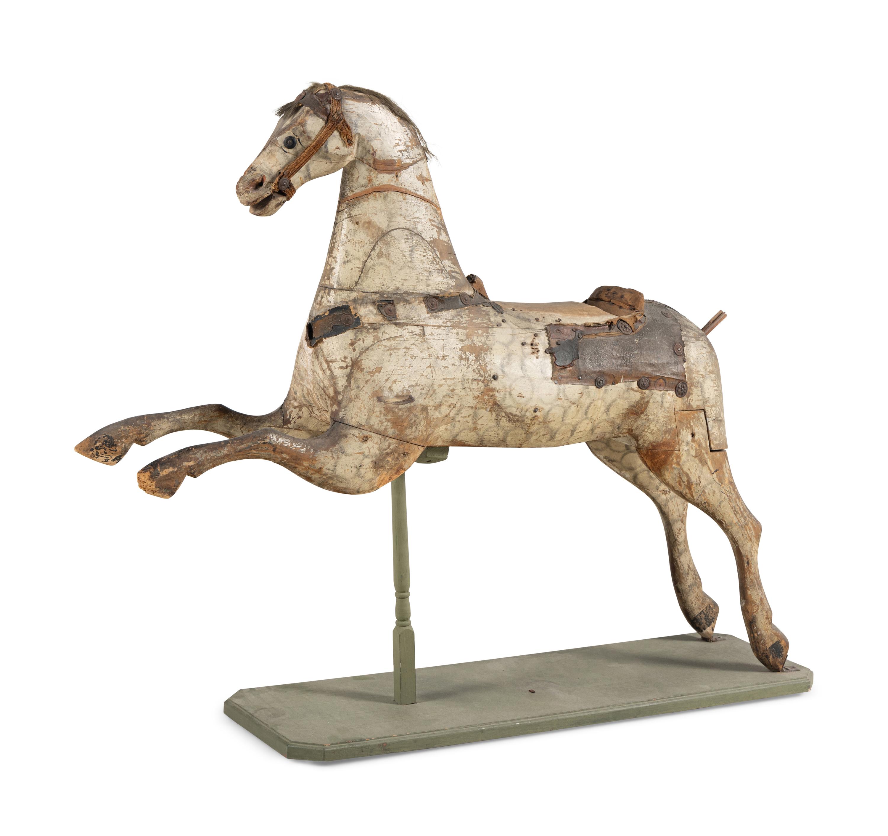 A Carved and Painted Wood Carousel Horse