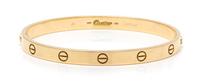 An 18 Karat Yellow Gold "Love" Bracelet, Cartier, 24.90 dwts.