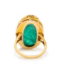 YELLOW GOLD AND EMERALD RING
