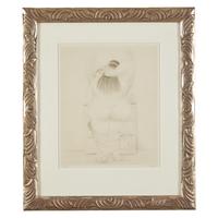 Fernando Botero (Colombian, 1932-2022) — Mujer ante el espejo (from Botero: Dessins et Aquarelles ), 1984