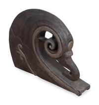 A Carved and Painted Scroll-Form Gondola Prow — 19TH CENTURY