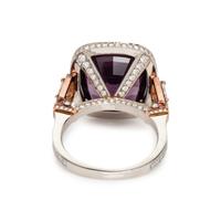 SPINEL AND DIAMOND RING