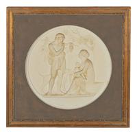 A Set of Four Neoclassical Composition Relief Plaques