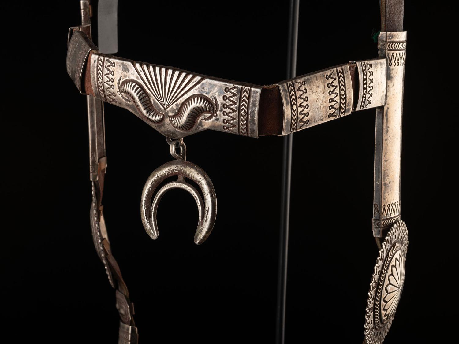 Navajo Silver Headstall, with Ring Bit