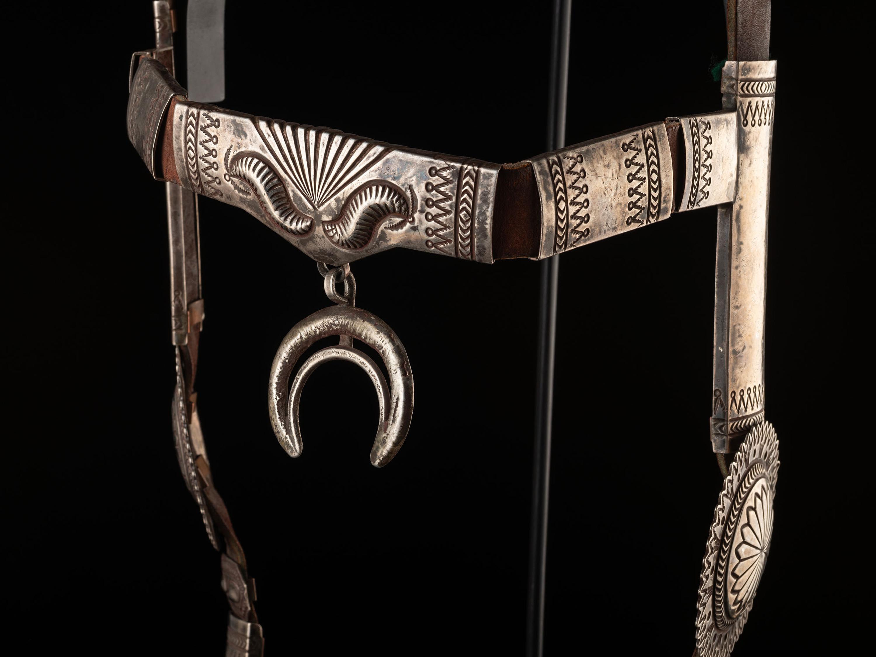 Navajo Silver Headstall, with Ring Bit