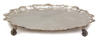 An English Silver Tray, Crispin Fuller, London, 1820,