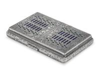 An Austrian Plique-a-Jour Enamel and Silver Cigarette Case