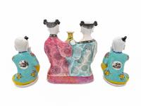 A Group of Chinese Export Porcelain Famille Rose 'Boy' Figures