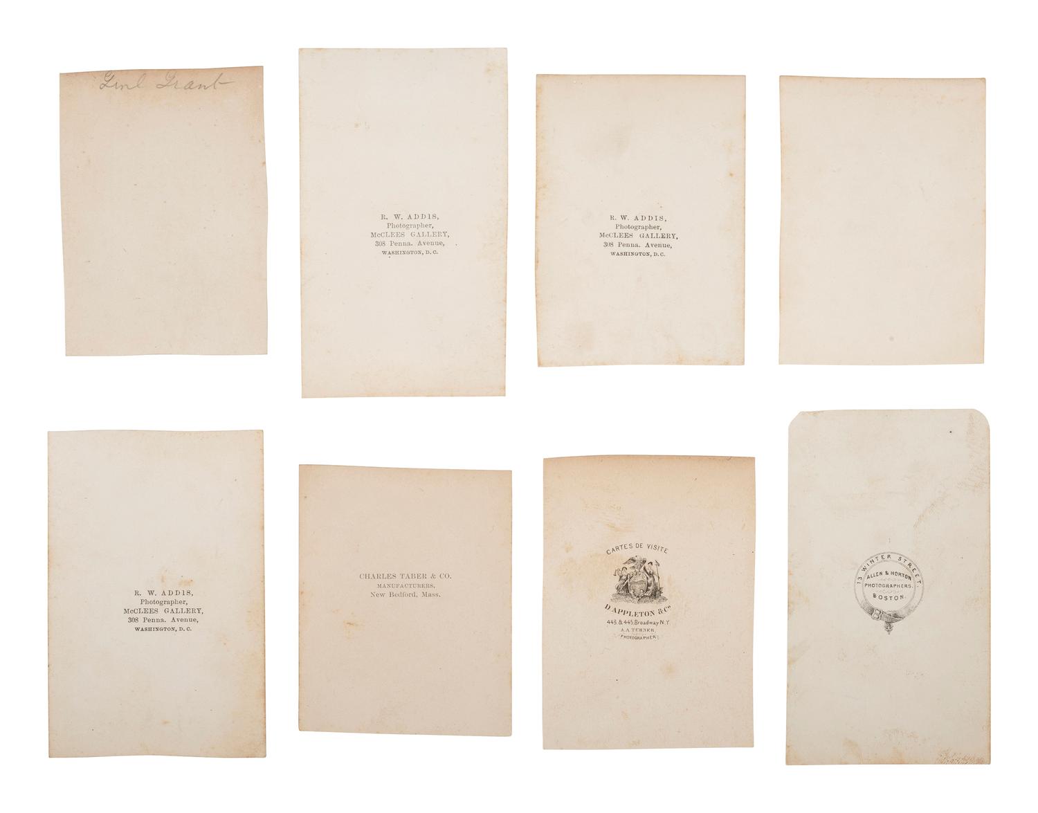 [CIVIL WAR - ARMY OF POTOMAC]. A group of 18 CDVS of Union generals, incl. Heintzelman (autographed), Meigs, McDowell, & Prince.