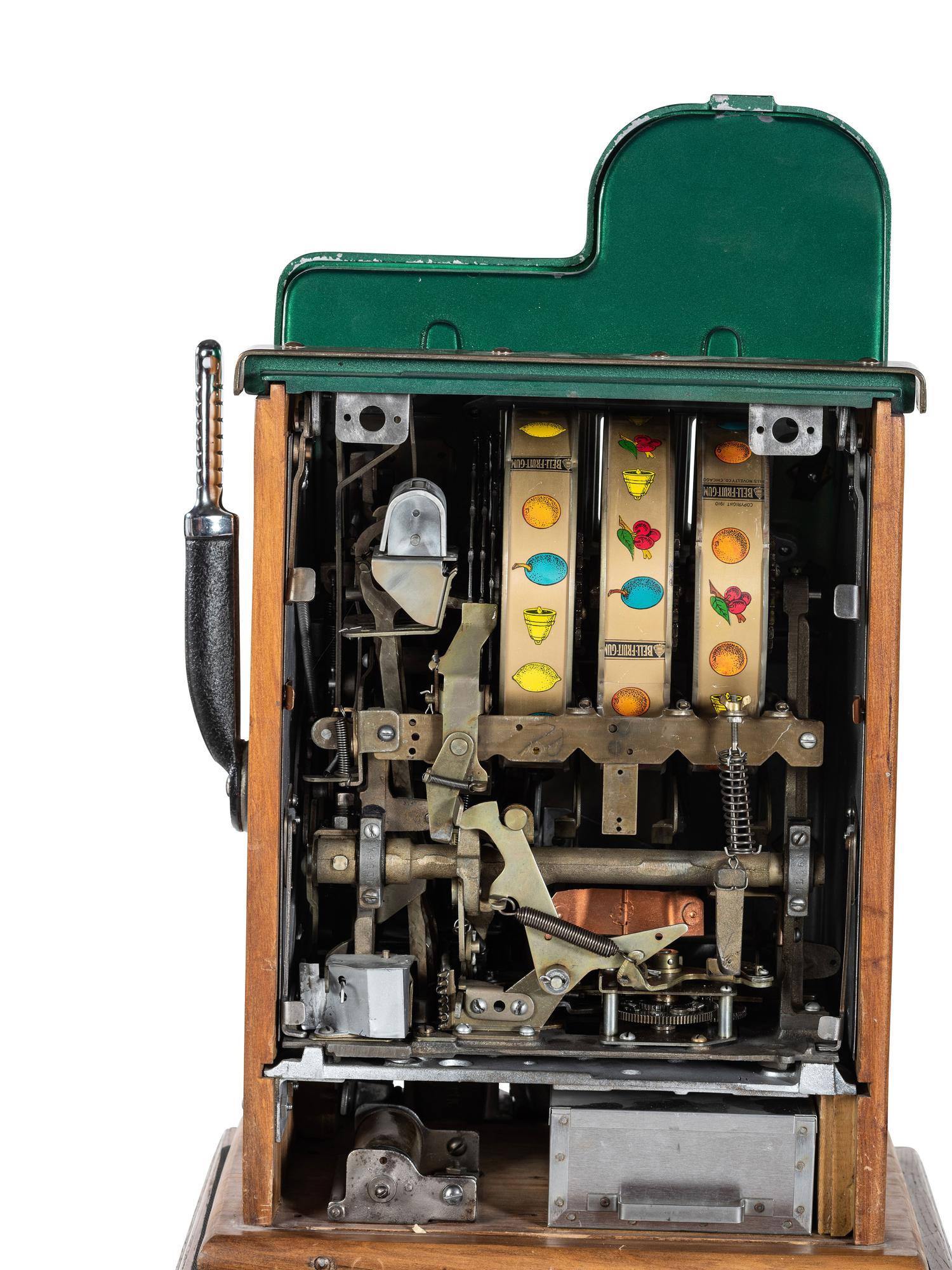 A Bell-Fruit-Gum 10 Cent Diamond Front Slot Machine