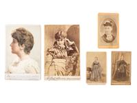 [EARLY PHOTOGRAPHY]. A group of 19 daguerreotypes, ambrotypes, tintypes, and CDVs featuring women, a family, and couples, highlighted by half plate daguerreotype of a young couple.